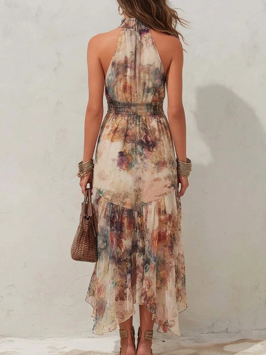 Chloe | Robe Midi Florale Vintage Douce
