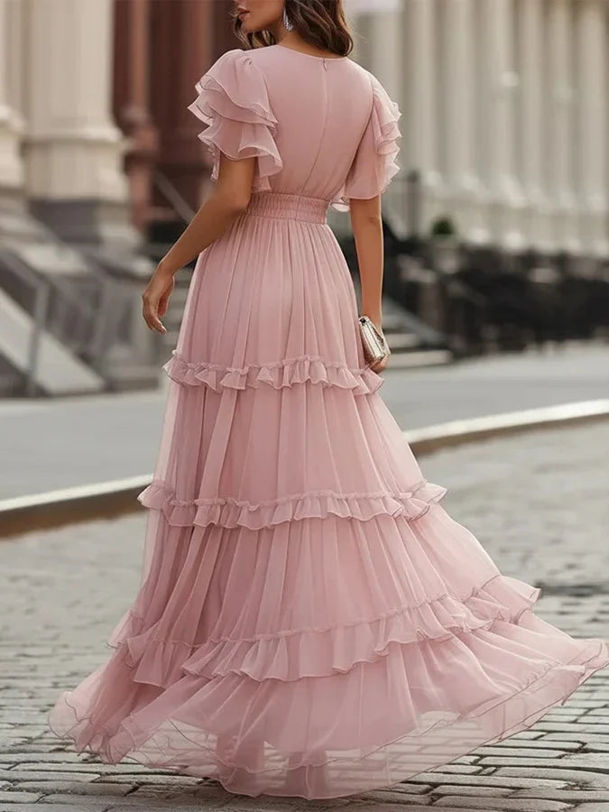 Zoe | Robe Maxi de Mariage Élégante Rose Clair
