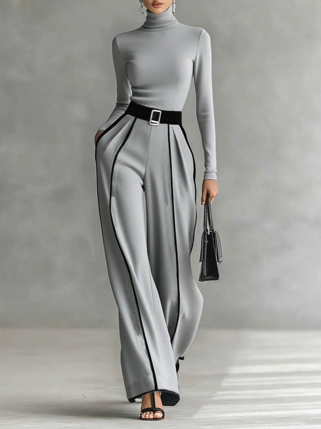 Vera™ - Ensemble élégant avec détails contrastants