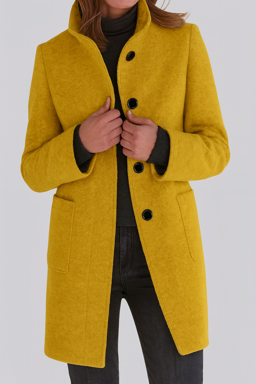 Ava | High Collar Coat