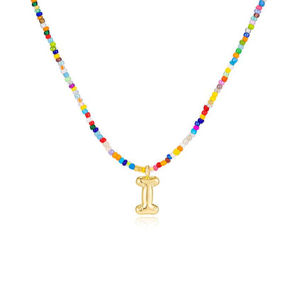 MACY™ - Collier Lettres Bulle Colorées