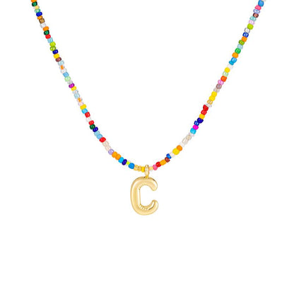 MACY™ - Collier Lettres Bulle Colorées