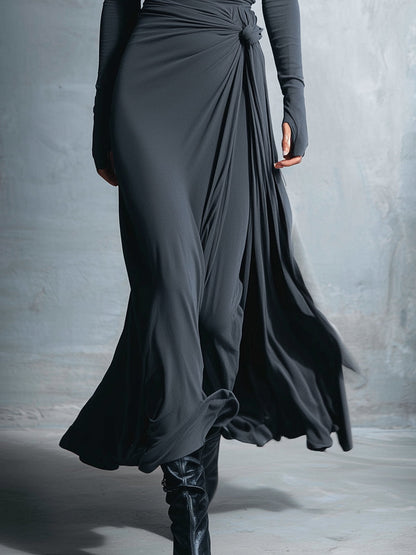 Vittoria · Robe maxi avec nœud latéral