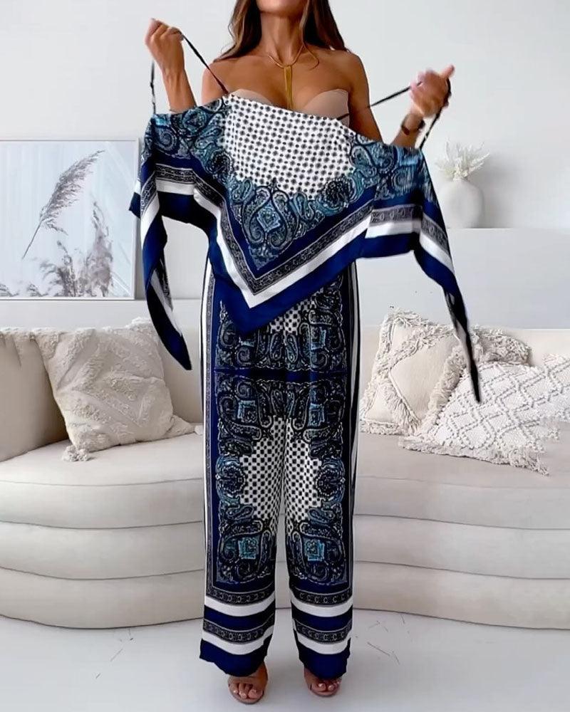 Helen | Ensemble de vêtements à la mode avec débardeur et pantalon prêt pour les vacances