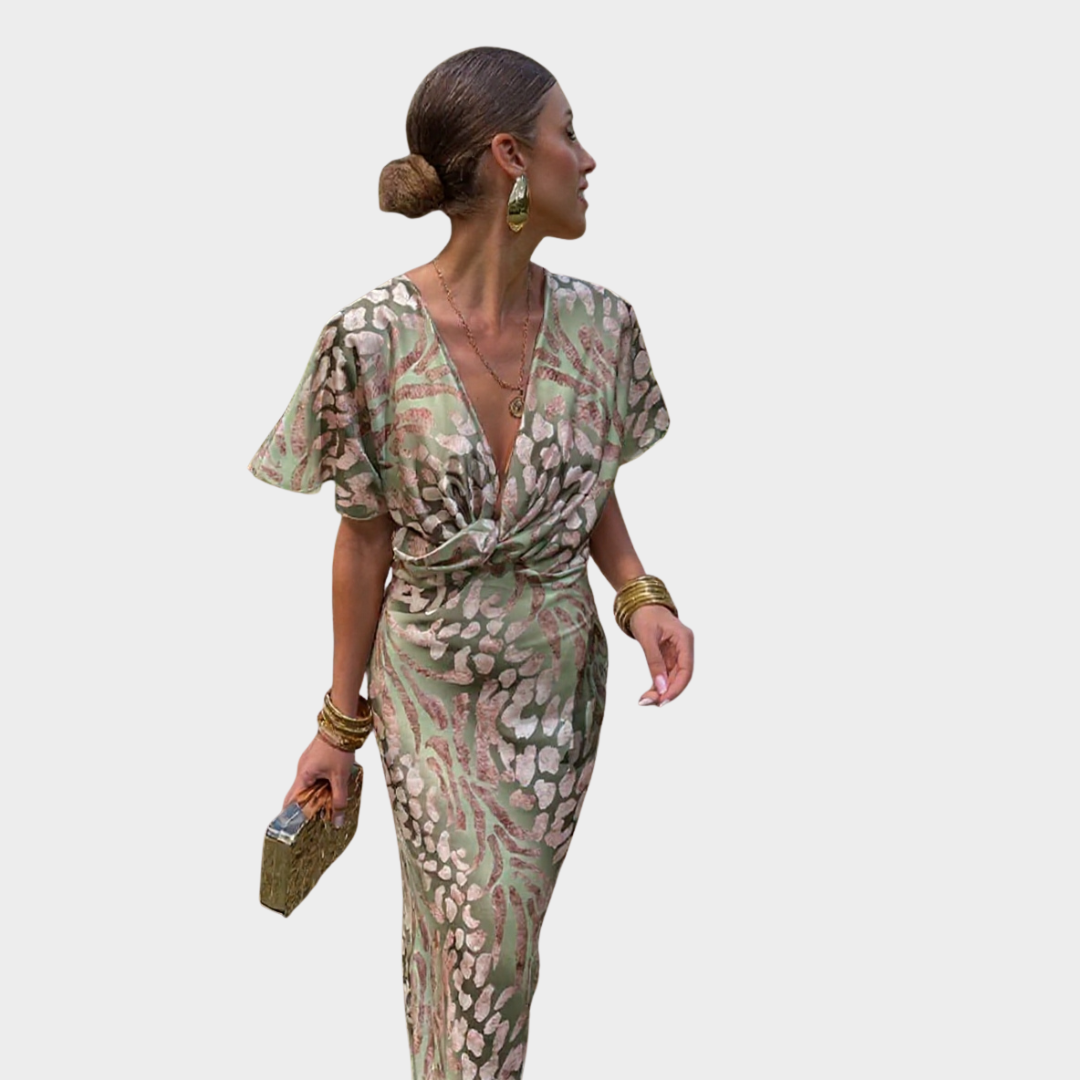 CLARANDRA | Robe midi cuivre élégante