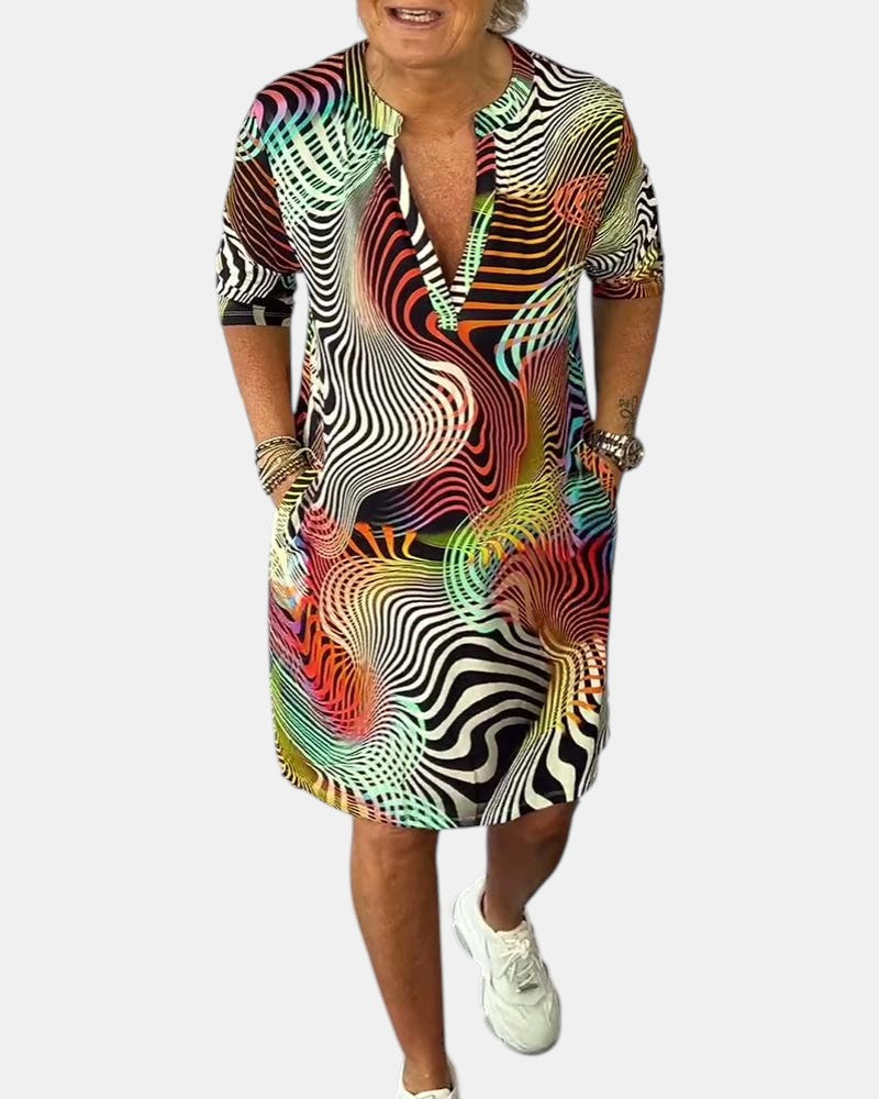 Jessica™ | Robe colorée à col en V