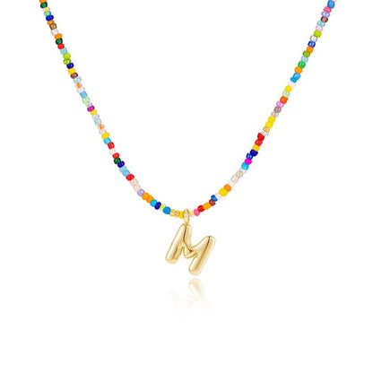 MACY™ - Collier Lettres Bulle Colorées