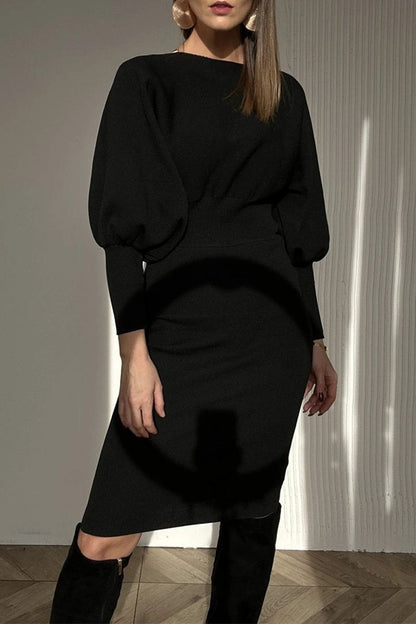 CAROLYN™ - Robe élégante à manches ballon