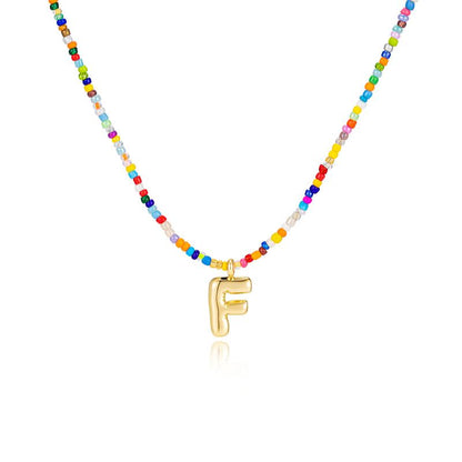 MACY™ - Collier Lettres Bulle Colorées