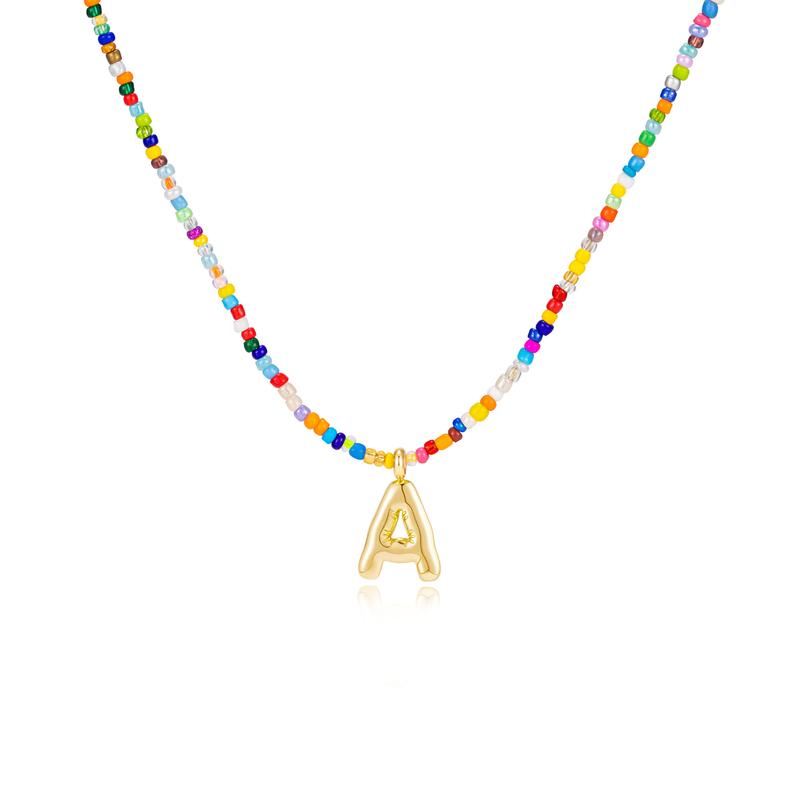 MACY™ - Collier Lettres Bulle Colorées