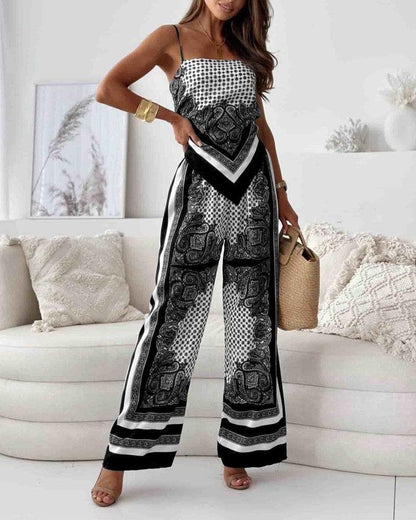 Helen | Ensemble de vêtements à la mode avec débardeur et pantalon prêt pour les vacances