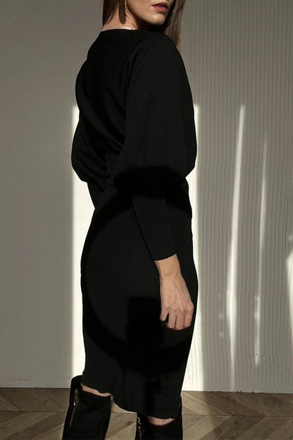 CAROLYN™ - Robe élégante à manches ballon