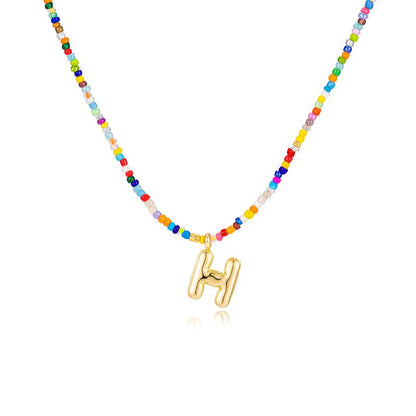 MACY™ - Collier Lettres Bulle Colorées