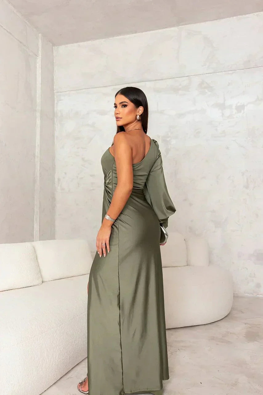 Novessa™ | Sleek One-Shoulder Maxi Dress