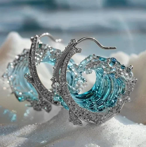 BEATRICE™ - Boucles d'oreilles Le Serment de l'Océan
