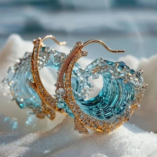 BEATRICE™ - Boucles d'oreilles Le Serment de l'Océan