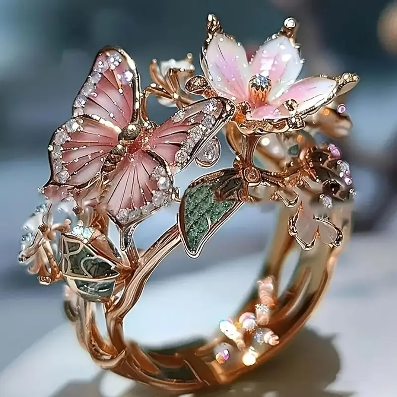 Bague LISA™ - Papillon lumineux zircon