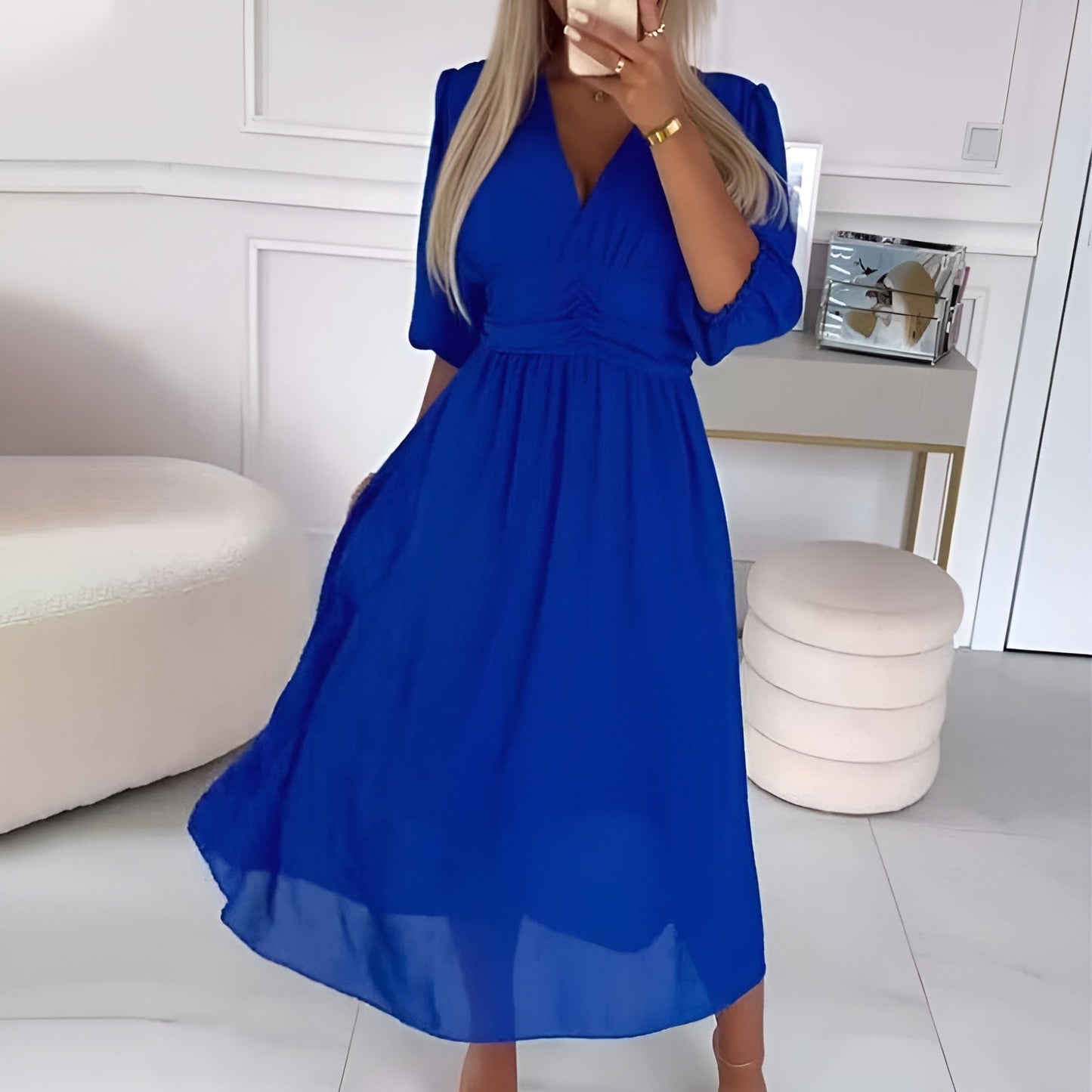 NAOMI™ - Robe en Mousseline Élégante