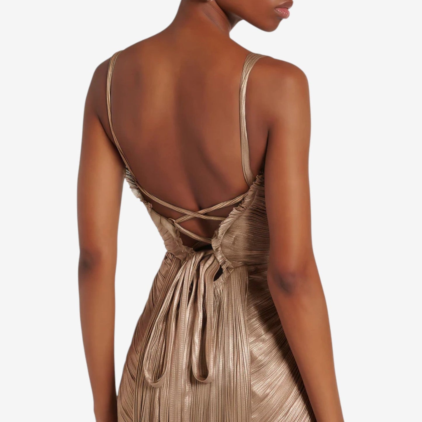 Aliona™ Robe longue plissée