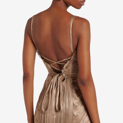 Aliona™ Robe longue plissée