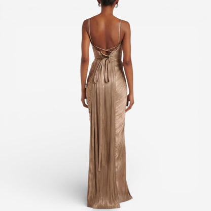 Aliona™ Robe longue plissée