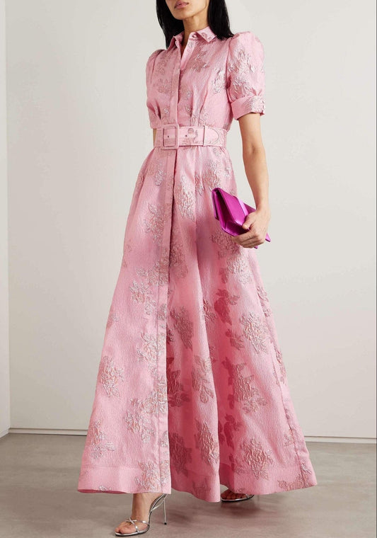Aria | Robe avec Manches Bouffantes Courtes