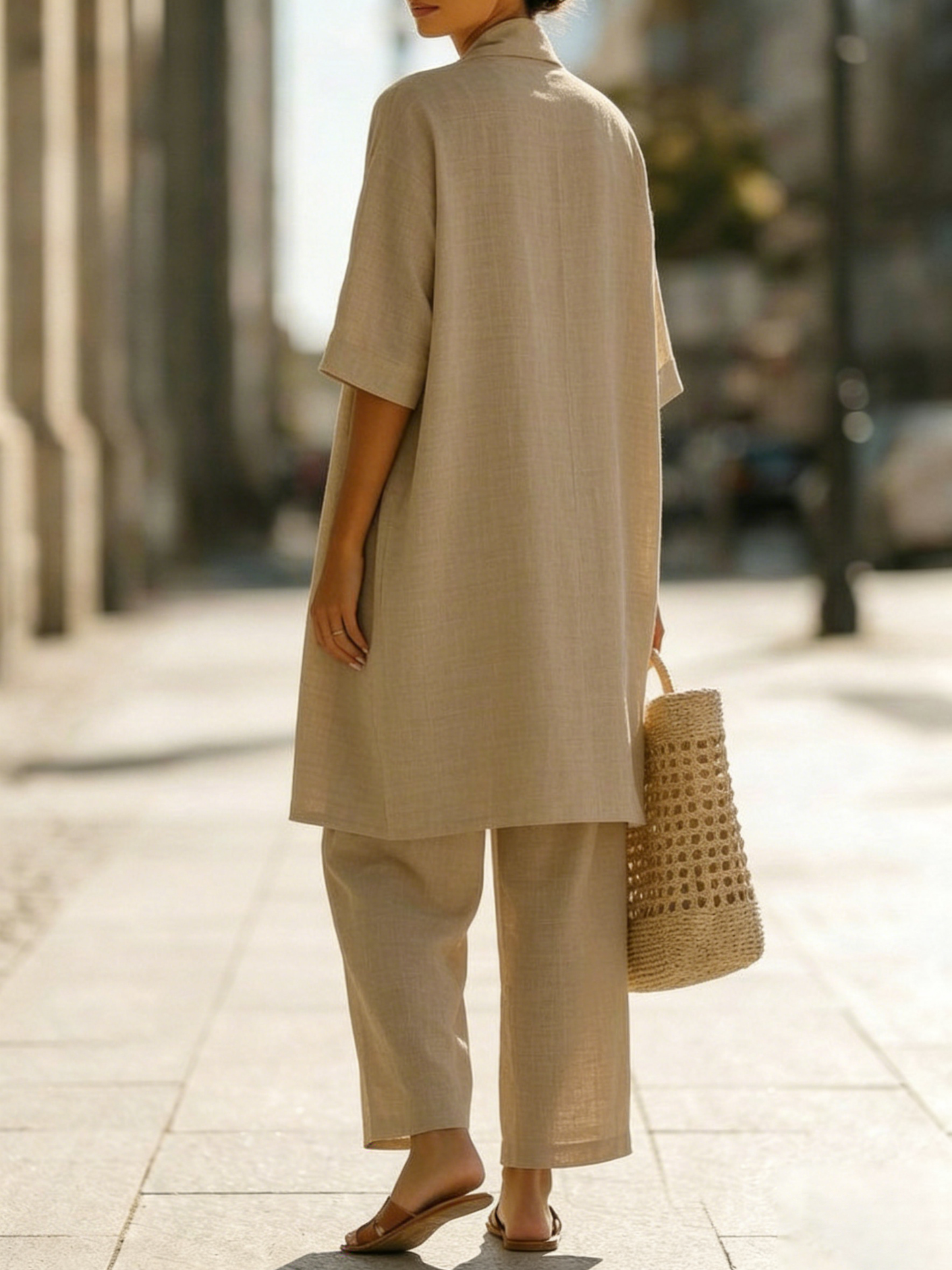 Monica™ | Ensemble Trois Pièces Lin Doux