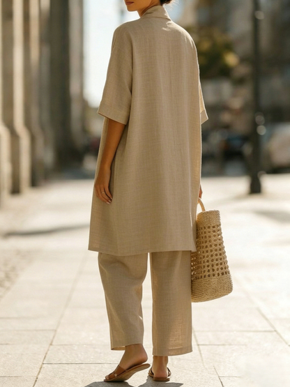 Monica™ | Ensemble Trois Pièces Lin Doux