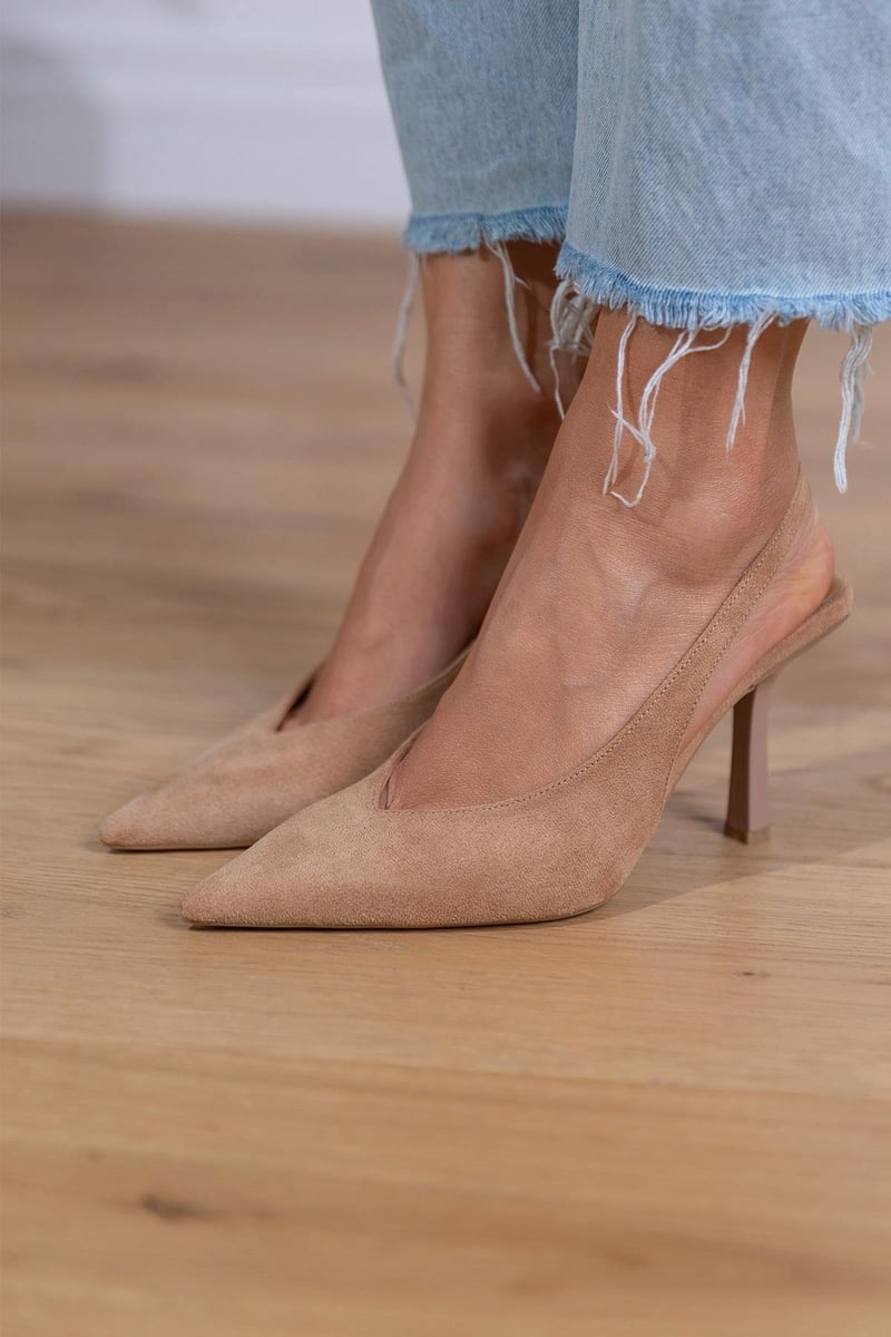 Evelina™ | Classic Nude Slingback Shoes